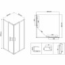 Душевой уголок Vincea City 90х90 VSS-5CT900CLB профиль Черный стекло прозрачное