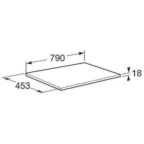 Столешница под раковину Roca Ona 80 A857618513 Зеленая матовая