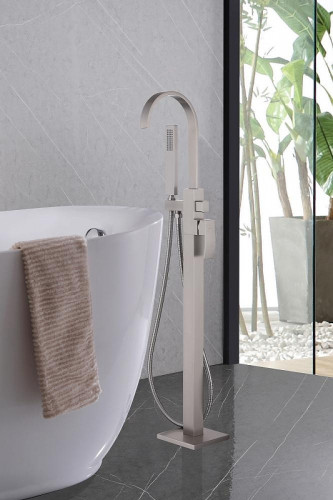 Смеситель для ванны Abber Wasserfall AF8615SP цвет Сатин