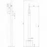 Смеситель для ванны Abber Wasserfall AF8615SP цвет Сатин