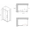 Душевой уголок Abber Schwarzer Diamant 110x50 AG30110BH-S50B профиль Черный стекло прозрачное