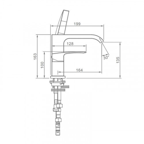 Смеситель на борт ванны Raglo R02.31.09 цвет Графит матовый