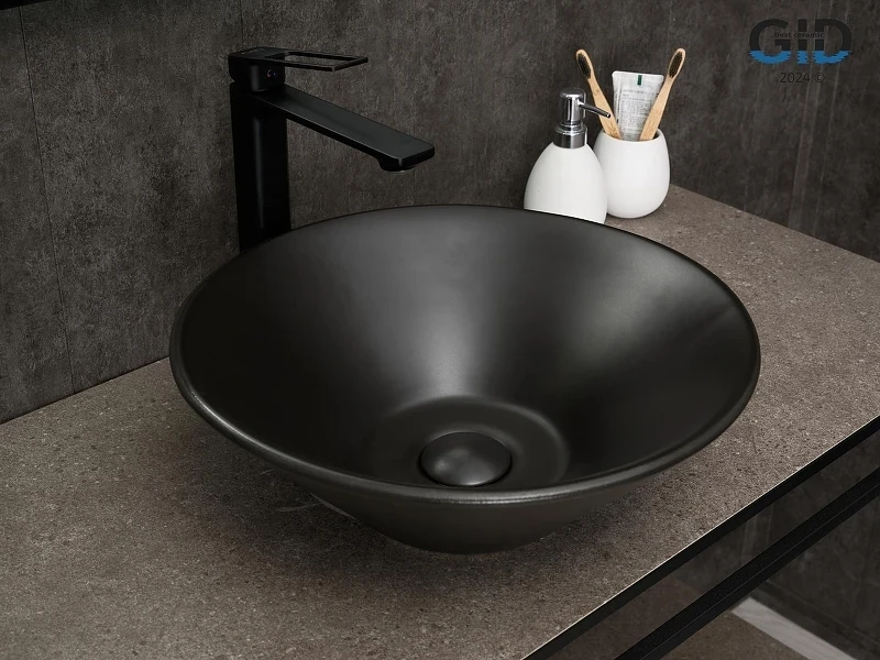 Раковина-чаша Gid Esfera 42 N9102bg 53383 цвет Черный графит
