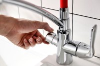 Смеситель для кухни Lemark Comfort LM3070C-Red Хром Красный латунь