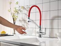 Смеситель для кухни Lemark Comfort LM3070C-Red Хром Красный латунь