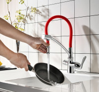 Смеситель для кухни Lemark Comfort LM3070C-Red Хром Красный латунь