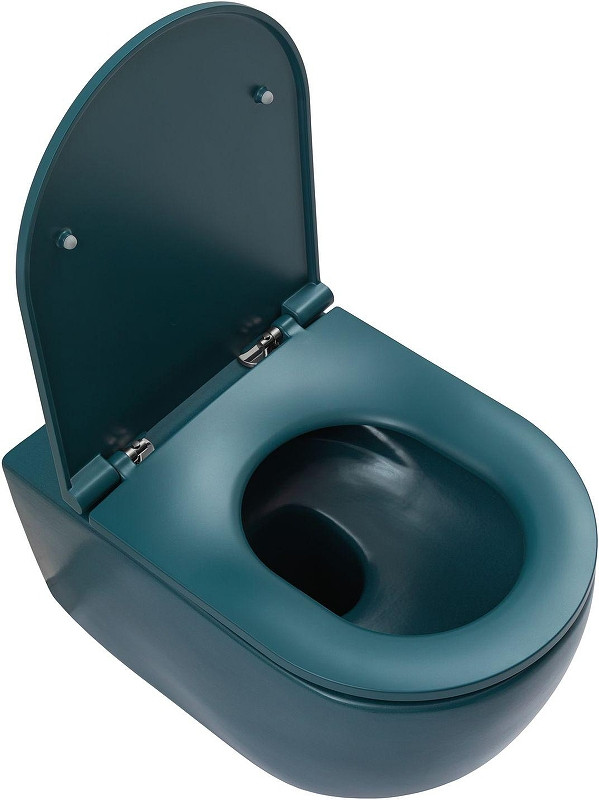 Унитаз подвесной Allen Brau Reality 4.32015.PT цвет Петроль с сиденьем Микролифт
