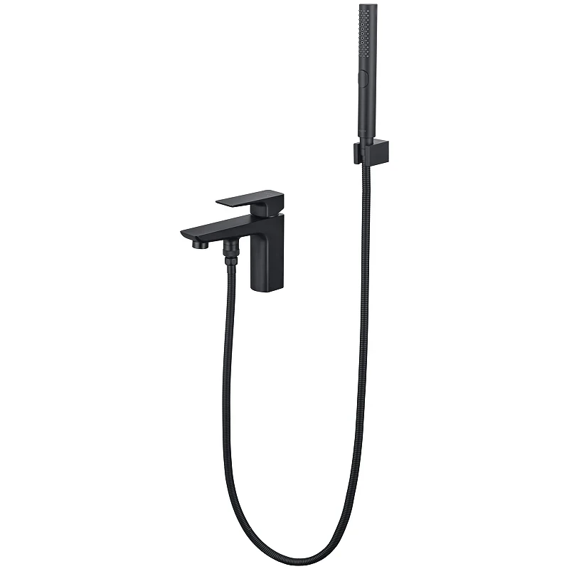 Смеситель на борт ванны Aquatek Вега AQ1044MB Черный матовый латунь