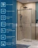 Душевой уголок BelBagno Soft Close-2 110x90 SOFT_CLOSE-2-AH-1-110/90-C-GM профиль Оружейная сталь стекло прозрачное