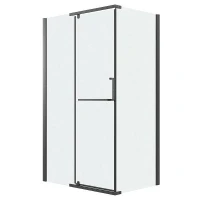 Душевой уголок Grossman Pragma 120x100 L 120.K33.03.1210.21.02 профиль Черный матовый стекло шиншилла