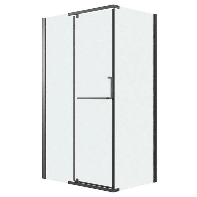Душевой уголок Grossman Pragma 120x100 L 120.K33.03.1210.21.02 профиль Черный матовый стекло шиншилла