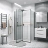 Душевой уголок Grossman Pragma 120x100 L 120.K33.03.1210.21.02 профиль Черный матовый стекло шиншилла