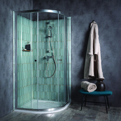 Душевой уголок Jacob Delafon Serenity 80x80 E14R80-GA профиль Хром стекло прозрачное