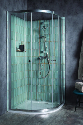Душевой уголок Jacob Delafon Serenity 80x80 E14R80-GA профиль Хром стекло прозрачное