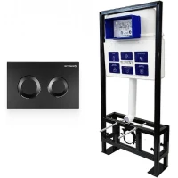 Инсталляция Bettoserb Sava Free Standing SFS40006467 для унитаза с Черной матовой клавишей смыва