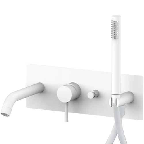 Смеситель для ванны Paffoni Light LIG001BO Белый матовый встраиваемый