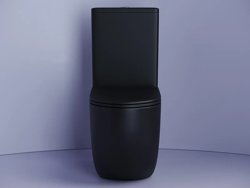 Унитаз компакт Ceramicanova Metropol CN4001-BMB цвет Черный матовый без бачка с сиденьем Микролифт