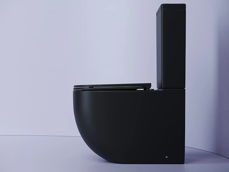 Унитаз компакт Ceramicanova Metropol CN4001-BMB цвет Черный матовый без бачка с сиденьем Микролифт