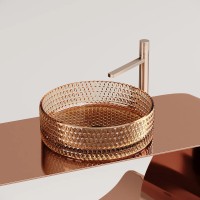 Раковина-чаша Ceramicanova Cristal 36 CN6058 Бежевая стекло накладная