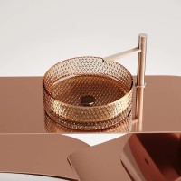 Раковина-чаша Ceramicanova Cristal 36 CN6058 Бежевая стекло накладная