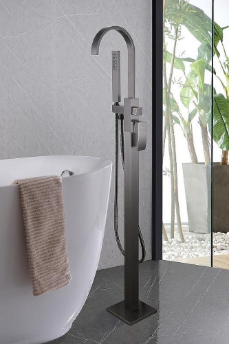 Смеситель для ванны Abber Wasserfall AF8615NG Никель