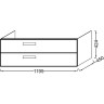 Тумба под раковину Jacob Delafon Rythmik 120 EB1305-E10 подвесная Квебекский дуб МДФ / ЛДСП