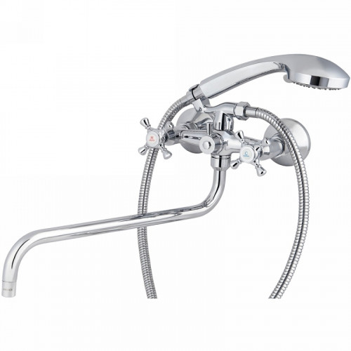 Смеситель для ванны Kaiser Grace 11070SH универсальный Хром латунь на стену