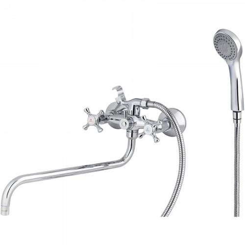 Смеситель для ванны Kaiser Grace 11070SH универсальный Хром латунь на стену