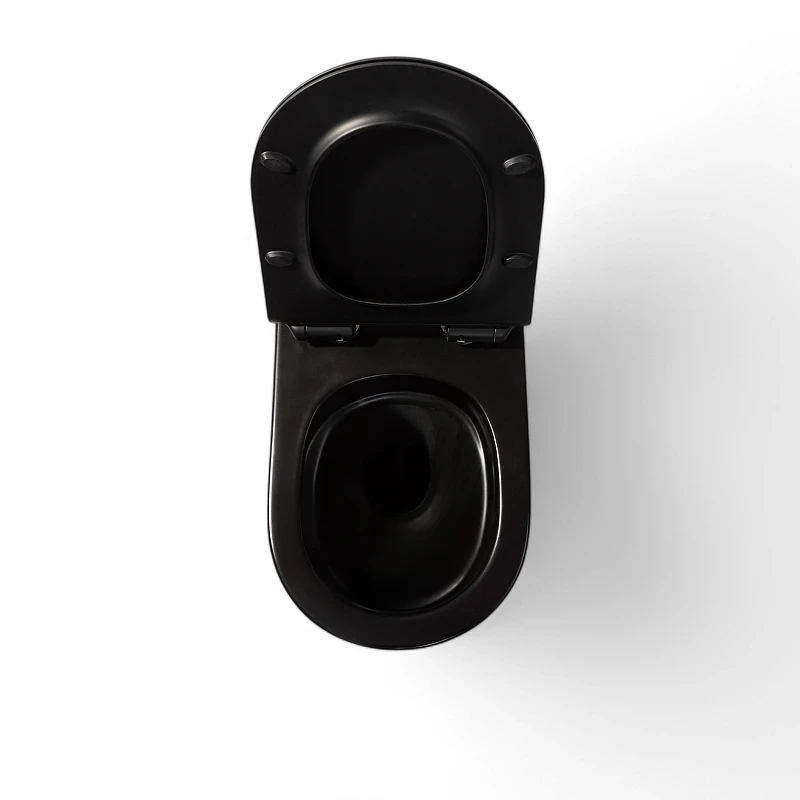 Унитаз Charus EWC700-121ВТ Black Estella Tornado подвесной цвет Черный матовый с сиденьем Микролифт