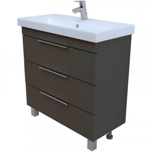 Тумба под раковину 1MarKa Gaula 80Н У92547 Графит матовый МДФ / ЛДСП