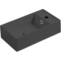 Раковина Simas Agile 50 R AG50 antracite matt*1 Антрацит матовая фарфор подвесная, полувстраиваемая