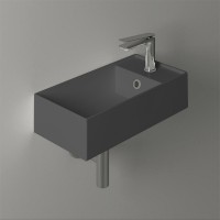 Раковина Simas Agile 50 R AG50 antracite matt*1 Антрацит матовая фарфор подвесная, полувстраиваемая