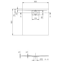 Акриловый поддон для душа Villeroy&amp;Boch Architectura Metalrim 80x80 UDA8080ARA115V-01 Альпийский белый