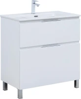 Тумба с раковиной Aquanet Алвита New 80 345679 цвет Белый матовый