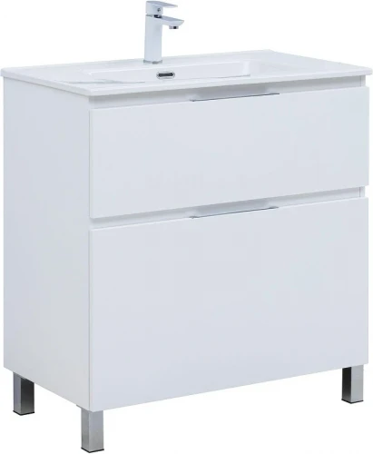 Тумба с раковиной Aquanet Алвита New 80 345679 цвет Белый матовый