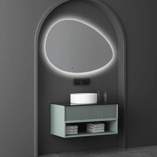 Зеркало Abber Kontur 120 AG6301SCL-1.2 с подсветкой с бесконтактным выключателем и диммером стекло