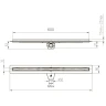 Душевой лоток Paini Slim Line 600 CH600SL с решеткой Хром глянец / под плитку