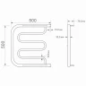 Водяной полотенцесушитель Mixline Simple PM1 50х50 556319 с полкой цвет Хром