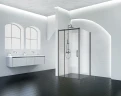Душевой уголок BelBagno Acqua 120х90 ACQUA-AH-1-120/90-C-NERO профиль Черный стекло прозрачное