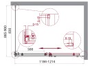 Душевой уголок BelBagno Acqua 120х90 ACQUA-AH-1-120/90-C-NERO профиль Черный стекло прозрачное