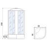 Душевая кабина Мономах XL 90x90x44 С МЗ 10000012114 без гидромассажа