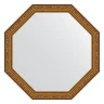 Зеркало Evoform Octagon 65х65 BY 3968 в багетной раме - Виньетка состаренное золото 56