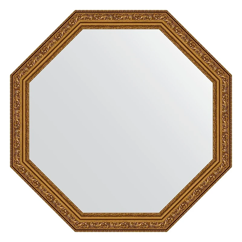 Зеркало Evoform Octagon 65х65 BY 3968 в багетной раме - Виньетка состаренное золото 56