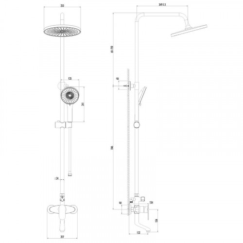 Душевая система AWP Narbus S0262C цвет Хром