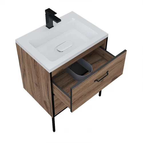 Тумба под раковину Grossman Неро 70 107004 цвет Альпийский дуб Черный