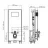 Инсталляция WasserKRAFT Glan 66TLT.010.ME.BL.CH02 для унитаза Черное стекло с клавишей смыва Хром