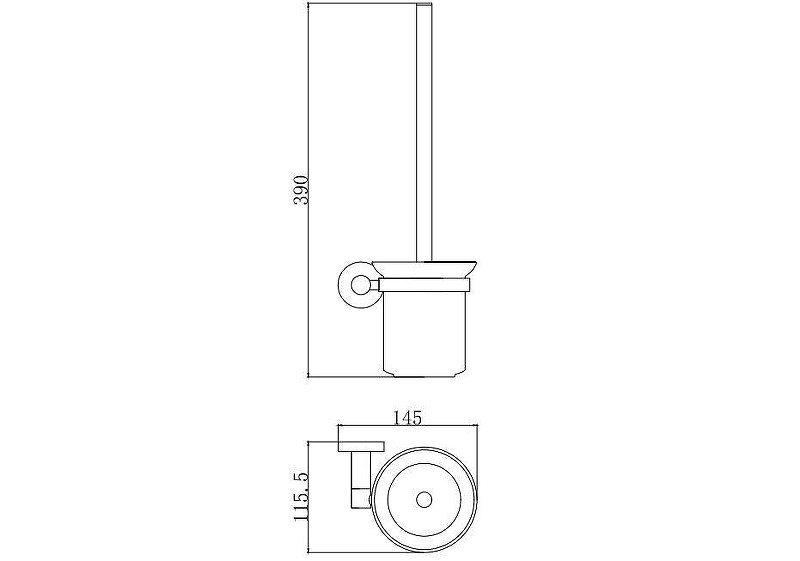 Ершик для унитаза Aquatek Вега AQ4010BGM цвет Оружейная сталь