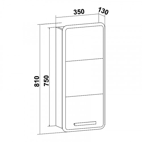 Подвесной шкаф Runo Эрика 35 00-00001130 Белый МДФ / ЛДСП