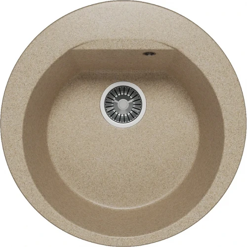 Кухонная мойка Polygran Atol-520 №302 627475 Песочный искусственный камень (литьевой мрамор) встраиваемый