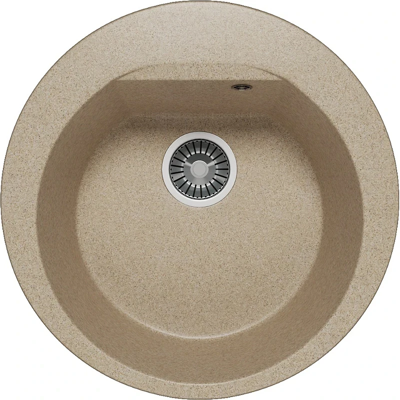 Кухонная мойка Polygran Atol-520 №302 627475 Песочный искусственный камень (литьевой мрамор) встраиваемый